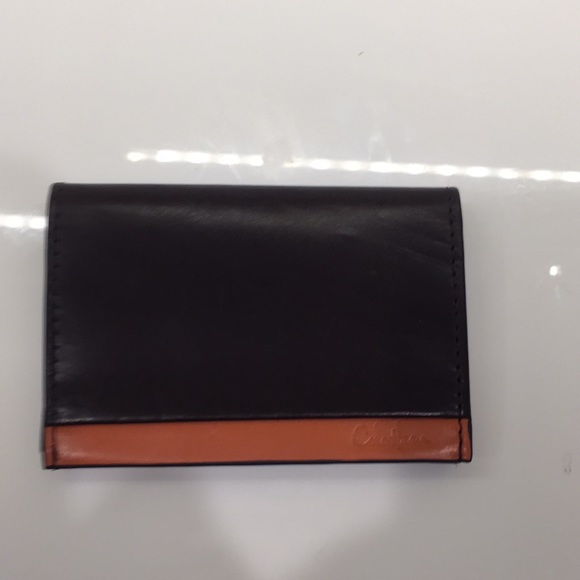 Leather card holder with tag - Picture 1 of 3